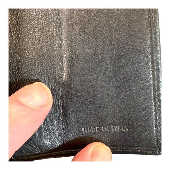 Prada Black Leather Tri-Fold Wallet With Box & Card Holder Gift Made In Italy - Picture 8 of 8